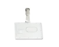 Portabadge rigido Pocket - clip in plastica - 5,3 x 8,5 cm - Fellowes