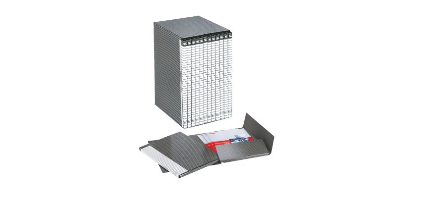 Gruppo Delso Line - 25 x 32 cm - 12 cartelle 2 lembi - con custodia - dorso 1,5 cm - Esselte
