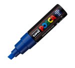 Marcatore a base d'acqua Uni Posca PC8K - punta large a scalpello 8,0mm - blu  - Uni Mitsubishi