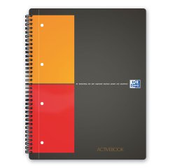 Blocco spiralato International Activebook - 5mm con margine - 240 x 297mm - 80gr - 80 fogli - Oxford