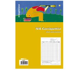 Registro prima nota Iva corrispettivi - 25/25 fogli autoricalcanti - 29,7 x 23cm - Edipro