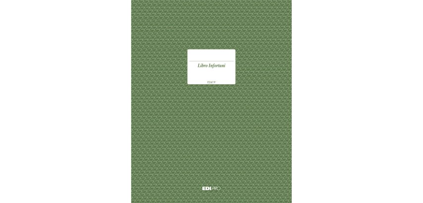 Registro infortuni - 31 x 24,5cm - 15 pagine - Edipro