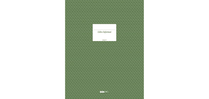Registro infortuni - 31 x 24,5cm - 15 pagine - Edipro