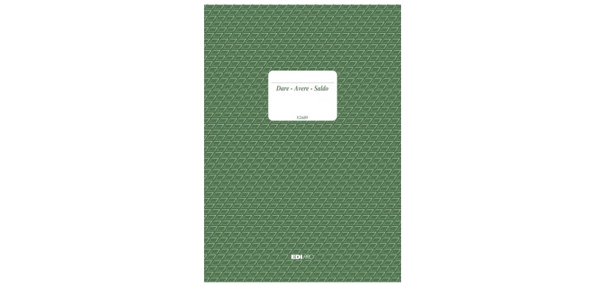 Registro dare/avere/saldo - 24 x 17cm - 100 fogli - Edipro