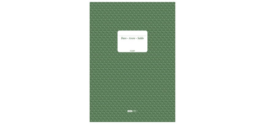 Registro dare/avere/saldo - 24 x 17cm - 100 fogli - Edipro