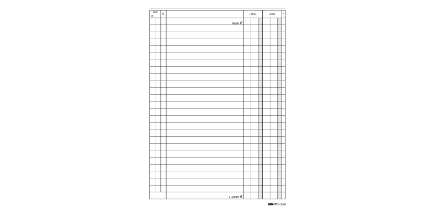 Registro cassa entrate/uscite - 24 x 17cm - 100 fogli - Edipro