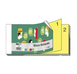 Blocco numerato 1/100 - matrice+figlia - monocolore - 13 x 6 cm - Edipro