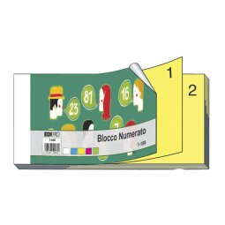 Blocco numerato 1/100 - matrice+figlia - monocolore - 13 x 6 cm - Edipro