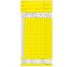 Schede orologio mensili - 22x10 cm - giallo - Edipro - conf. 100 pezzi