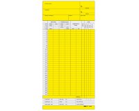 Schede orologio mensili - 22x10 cm - giallo - Edipro - conf. 100 pezzi