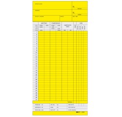 Schede orologio mensili - 22x10 cm - giallo - Edipro - conf. 100 pezzi