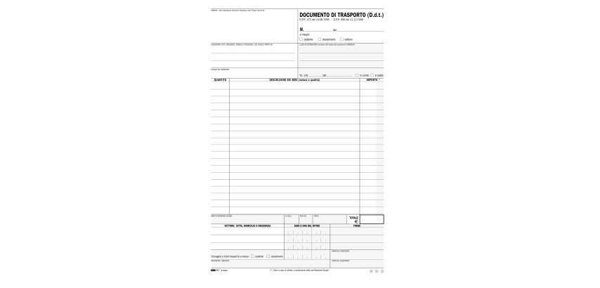 DDT Snap - 3 copie autoricalcanti - 31 x 20,5cm - 100 fogli - Edipro