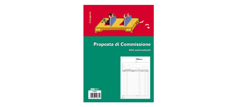 Blocco copia commissioni - 50 fogli 2 copie autoricalcanti - 29,7 x 21cm - Edipro
