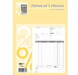 Blocco fatture 1 aliquota Iva - 50/50 fogli autoricalcanti - 29,7 x 21cm - Edipro