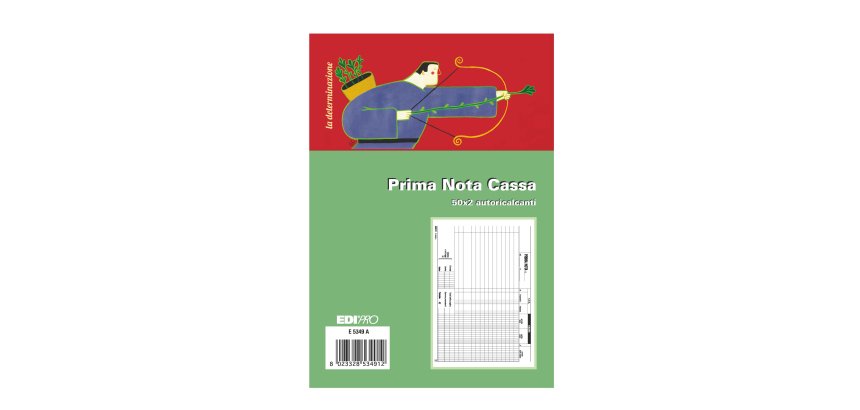 Blocco prima nota cassa - 50/50 fogli autoricalcanti - 14,8 x 23cm - Edipro