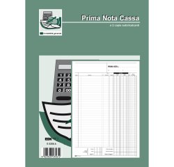 Blocco prima nota cassa entrate/uscite/Iva - 50/50 fogli autoricalcanti - 31 x 21cm - Edipro