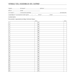 Registro verbali assemblea condominio - 31 x 24,5cm - 96 fogli - Edipro