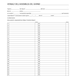 Registro verbali assemblea condominio - 31 x 24,5cm - 96 fogli - Edipro