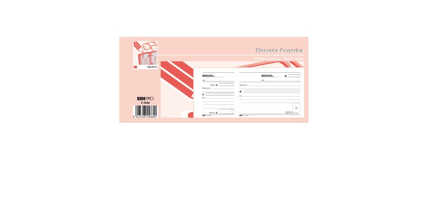 Blocco ricevute generiche - uso mano - 11 x 21cm - 100 fogli - Edipro