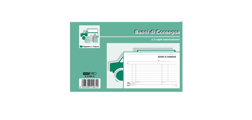 Blocco buoni di consegna - 50/50 fogli ricalcanti - 10x17cm - Edipro