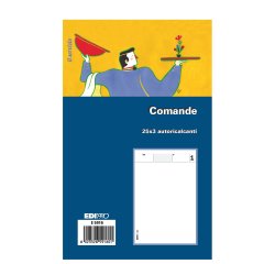 Blocco comande - 25/25/25 fogli autoricalcanti - 17 x 9,9cm - Edipro