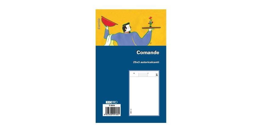 Blocco comande - 25/25/25 fogli autoricalcanti - 17 x 9,9cm - Edipro