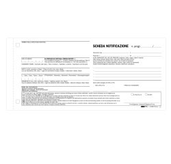 Scheda di notifica - fogli snap - 25 fogli 2 copie autoricalcanti - 10 x 22cm - Edipro - conf. 250 pezzi