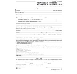 Dichiarazione conformità impianto Snap - 5 copie snap - 29,7 x 21cm - 100 fogli - Edipro