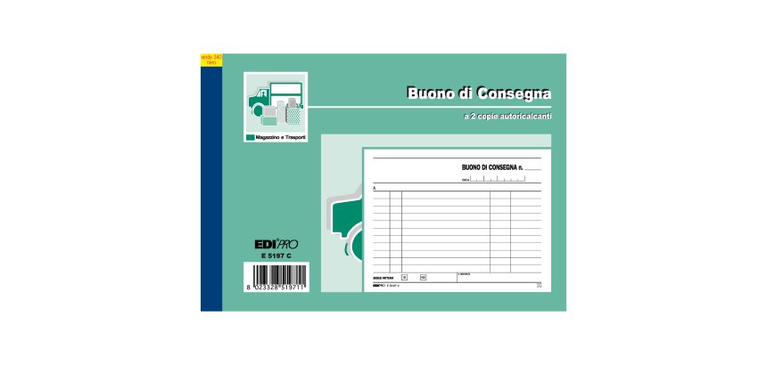Blocco buoni di consegna - 50/50 fogli ricalcanti - 12 x 17,5cm - Edipro
