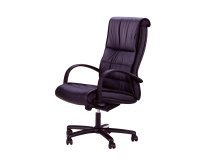 Poltrona direzionale Gemini GMPY - pelle - con braccioli inclusi - nero - Unisit