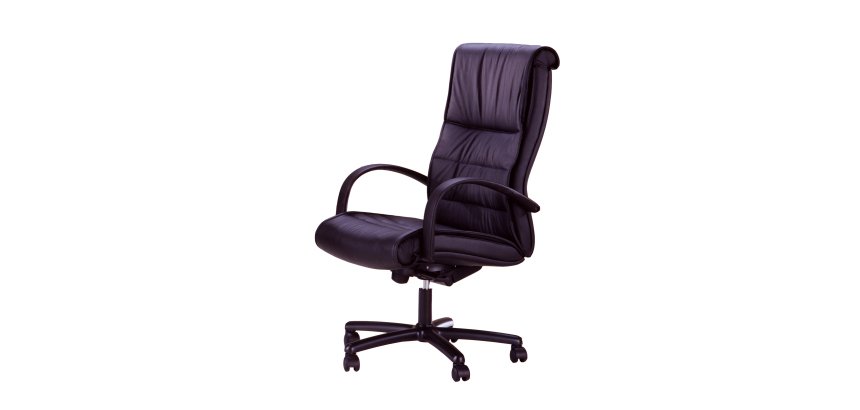 Poltrona direzionale Gemini GMPY - pelle - con braccioli inclusi - nero - Unisit