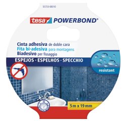 Nastro biadesivo Tesa Powerbond - per specchi  - 1,9 cm x 5 m - bianco - Tesa
