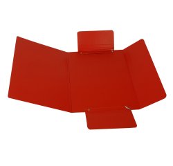 Cartellina con elastico - presspan - 3 lembi - 700 gr - 25x34 cm - rosso - Cartotecnica del Garda