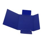 Cartella 3 lembi con elastico - A4 - dorso variabile - presspan - blu - Cartotecnica del Garda