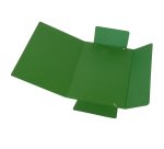 Cartella 3 lembi con elastico - A4 - dorso variabile - presspan - verde - Cartotecnica del Garda