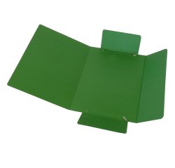 Cartellina con elastico - presspan - 3 lembi - 700 gr - 25x34 cm - verde - Cartotecnica del Garda