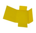 Cartella 3 lembi con elastico - A4 - dorso variabile - presspan - giallo - Cartotecnica del Garda