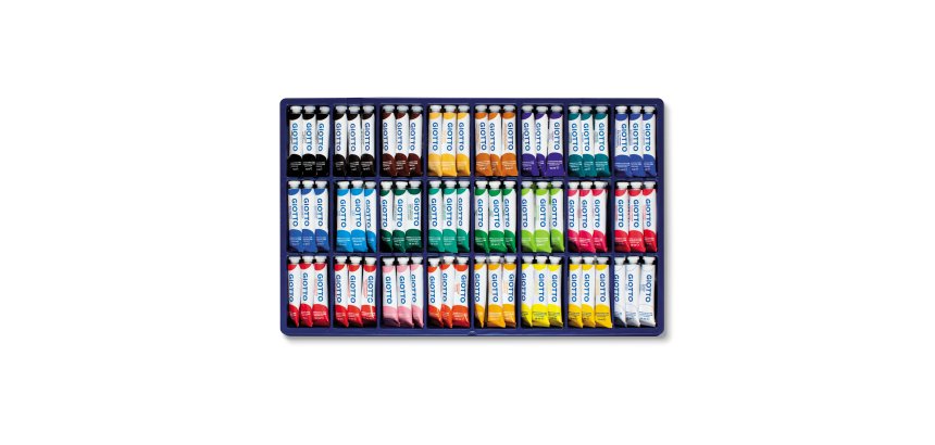 Vetrine assortimento - 12ml - colori assortiti - Giotto - 144 tubetti assortiti