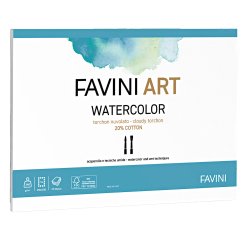 Blocco Watercolor - 35x50cm - 340gr - 10 fogli - Favini Art