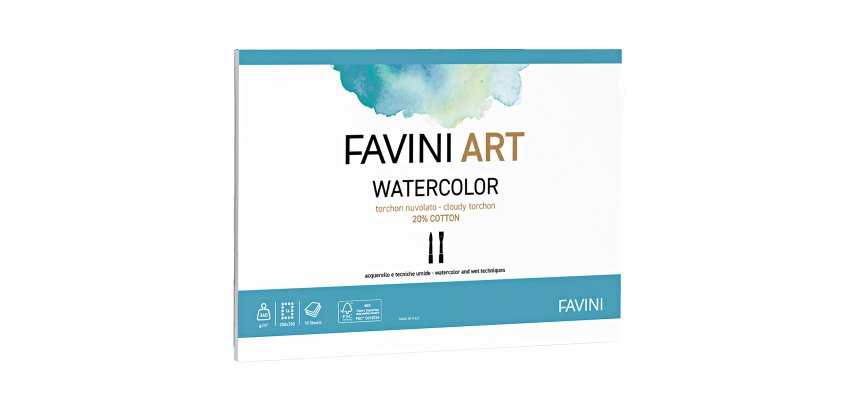 Album Acquerello - 35 x 50 cm - 340 gr - 10 fogli - Favini