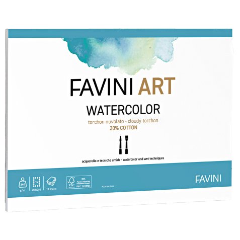 Blocco Watercolor - 35x50cm - 340gr - 10 fogli - Favini Art
