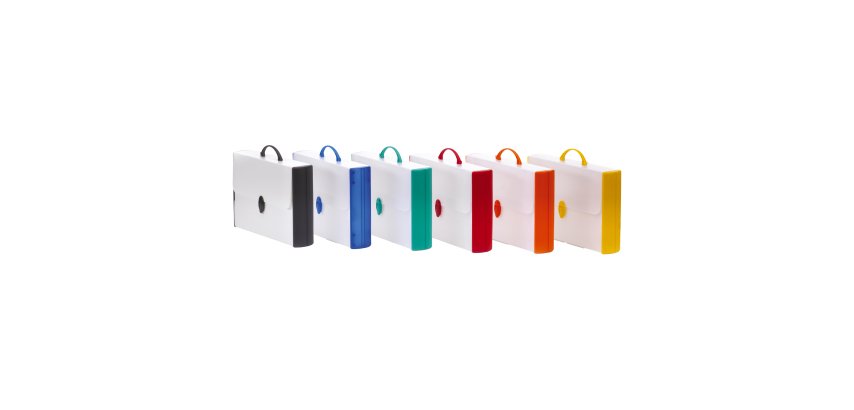 Valigetta polionda 254/R - 28 x 43 cm - dorso 8,5 cm rigido - colori assortiti - Favorit