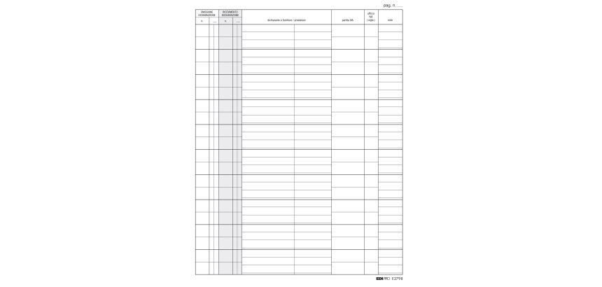 Registro dichiarazione esportatori - 31 x 24cm - 100 fogli - Edipro