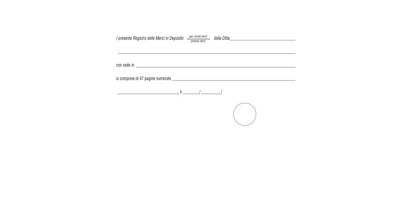 Registro merci in deposito - 31 x 24,5cm - 50 fogli - Edipro