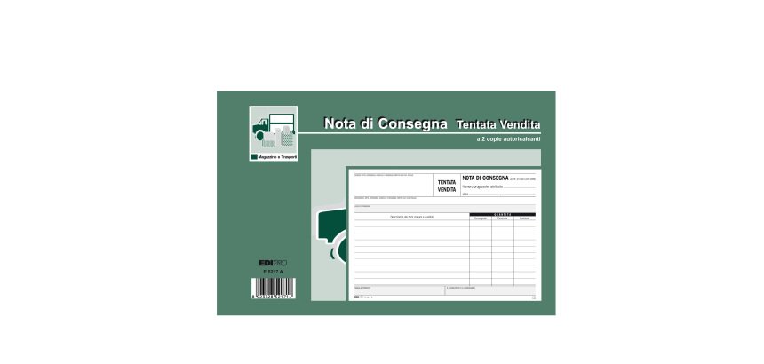 Blocco nota consegna tentata vendita - 50/50 fogli autoricalcanti - 15 x 23cm - Edipro