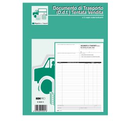 Blocco DDT carico tentata vendita - 50 fogli autoricalcanti - A4 - 29,7 x 21cm - Edipro