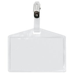 Portanome Pass 3 P - clip in metallo - senza cartoncino - 9,5 x 6 cm - Sei Rota - conf. 100 pezzi