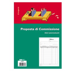 Blocco copia commissioni - 33 fogli 3 copie autoricalcanti - 29,7 x 21cm - Edipro