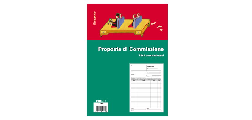Blocco copia commissioni - 33 fogli 3 copie autoricalcanti - 29,7 x 21cm - Edipro