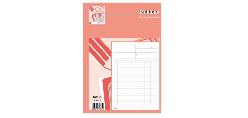 Blocco multiuso bianco - 50/50 fogli autoricalcanti - 31 x 21cm - Edipro